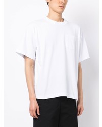 weißes T-Shirt mit einem Rundhalsausschnitt von Sacai