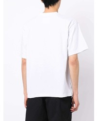 weißes T-Shirt mit einem Rundhalsausschnitt von Sacai