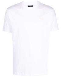 weißes T-Shirt mit einem Rundhalsausschnitt von Paul & Shark