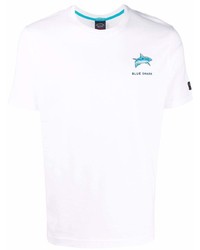 weißes T-Shirt mit einem Rundhalsausschnitt von Paul & Shark