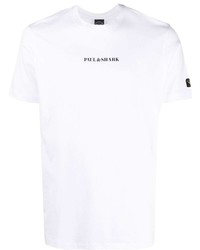 weißes T-Shirt mit einem Rundhalsausschnitt von Paul & Shark