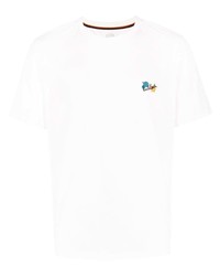 weißes T-Shirt mit einem Rundhalsausschnitt von Paul Smith