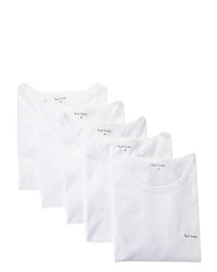 weißes T-Shirt mit einem Rundhalsausschnitt von Paul Smith