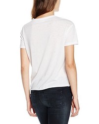 weißes T-Shirt mit einem Rundhalsausschnitt von Pepe Jeans