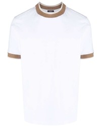 weißes T-Shirt mit einem Rundhalsausschnitt von Peserico