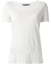 weißes T-Shirt mit einem Rundhalsausschnitt von Petit Bateau