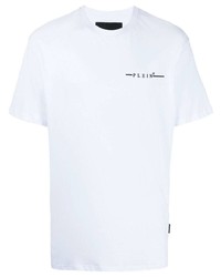 weißes T-Shirt mit einem Rundhalsausschnitt von Philipp Plein