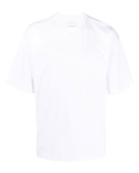 weißes T-Shirt mit einem Rundhalsausschnitt von Philippe Model Paris