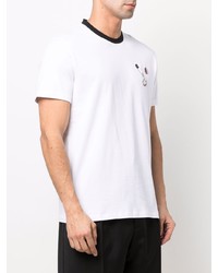 weißes T-Shirt mit einem Rundhalsausschnitt von Raf Simons X Fred Perry