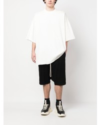 weißes T-Shirt mit einem Rundhalsausschnitt von Rick Owens