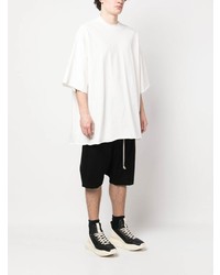 weißes T-Shirt mit einem Rundhalsausschnitt von Rick Owens