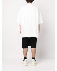 weißes T-Shirt mit einem Rundhalsausschnitt von Rick Owens