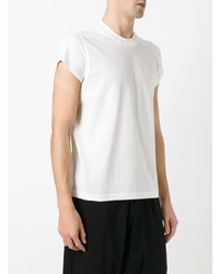 weißes T-Shirt mit einem Rundhalsausschnitt von Rick Owens DRKSHDW