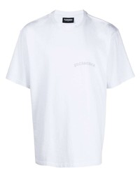 weißes T-Shirt mit einem Rundhalsausschnitt von Pleasures