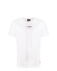 weißes T-Shirt mit einem Rundhalsausschnitt von Plein Sport
