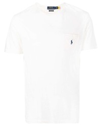 weißes T-Shirt mit einem Rundhalsausschnitt von Polo Ralph Lauren