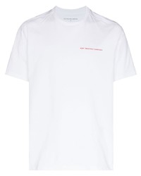 weißes T-Shirt mit einem Rundhalsausschnitt von Pop Trading Company