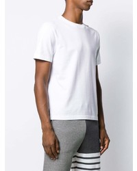 weißes T-Shirt mit einem Rundhalsausschnitt von Thom Browne