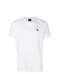 weißes T-Shirt mit einem Rundhalsausschnitt von Ps By Paul Smith