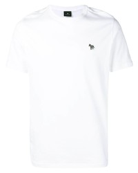 weißes T-Shirt mit einem Rundhalsausschnitt von PS Paul Smith