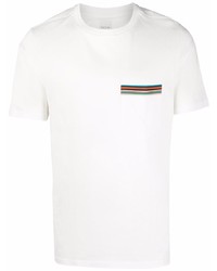 weißes T-Shirt mit einem Rundhalsausschnitt von PS Paul Smith