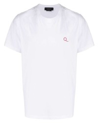 weißes T-Shirt mit einem Rundhalsausschnitt von Qasimi