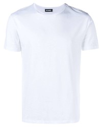 weißes T-Shirt mit einem Rundhalsausschnitt von Raf Simons