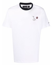 weißes T-Shirt mit einem Rundhalsausschnitt von Raf Simons X Fred Perry