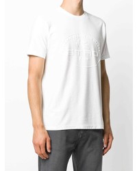 weißes T-Shirt mit einem Rundhalsausschnitt von Etro