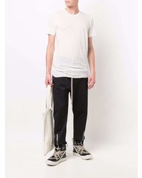 weißes T-Shirt mit einem Rundhalsausschnitt von Rick Owens