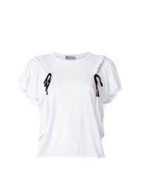 weißes T-Shirt mit einem Rundhalsausschnitt von RED Valentino