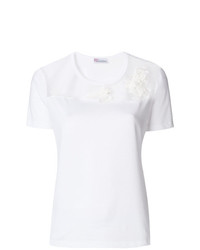 weißes T-Shirt mit einem Rundhalsausschnitt von RED Valentino