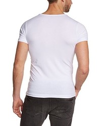 weißes T-Shirt mit einem Rundhalsausschnitt von Redbridge