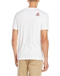 weißes T-Shirt mit einem Rundhalsausschnitt von Reebok