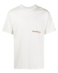 weißes T-Shirt mit einem Rundhalsausschnitt von Reese Cooper® 