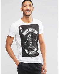 weißes T-Shirt mit einem Rundhalsausschnitt von Religion