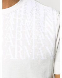 weißes T-Shirt mit einem Rundhalsausschnitt von Emporio Armani