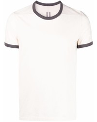 weißes T-Shirt mit einem Rundhalsausschnitt von Rick Owens