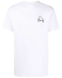 weißes T-Shirt mit einem Rundhalsausschnitt von RIPNDIP