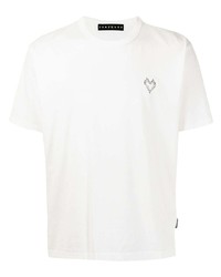 weißes T-Shirt mit einem Rundhalsausschnitt von Roar