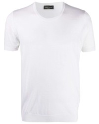 weißes T-Shirt mit einem Rundhalsausschnitt von Roberto Collina