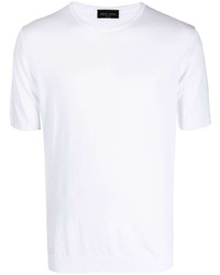 weißes T-Shirt mit einem Rundhalsausschnitt von Roberto Collina