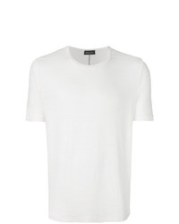 weißes T-Shirt mit einem Rundhalsausschnitt von Roberto Collina