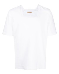 weißes T-Shirt mit einem Rundhalsausschnitt von ROMEO HUNTE