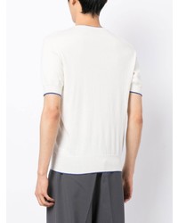 weißes T-Shirt mit einem Rundhalsausschnitt von N.Peal