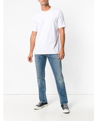 weißes T-Shirt mit einem Rundhalsausschnitt von VISVIM