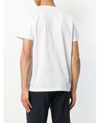 weißes T-Shirt mit einem Rundhalsausschnitt von Jil Sander