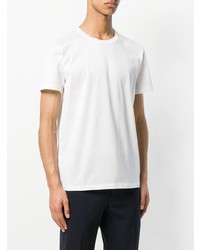 weißes T-Shirt mit einem Rundhalsausschnitt von Jil Sander