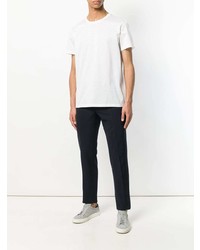 weißes T-Shirt mit einem Rundhalsausschnitt von Jil Sander