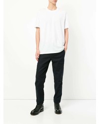 weißes T-Shirt mit einem Rundhalsausschnitt von Jil Sander